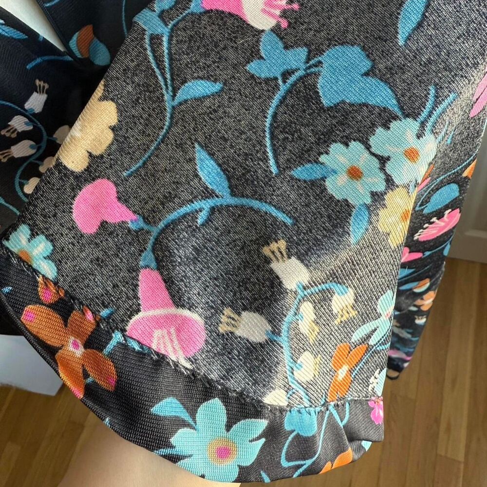 70s vintage floral maxi dress, size L - Picture 6 of 8